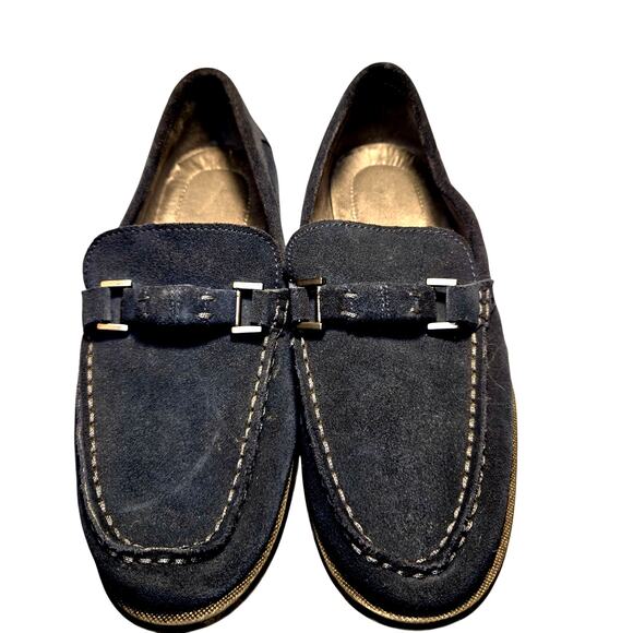 Calvin Klein 13 Men's Blue Suede Causal Loafers Shoes Work Church - Picture 1 of 7